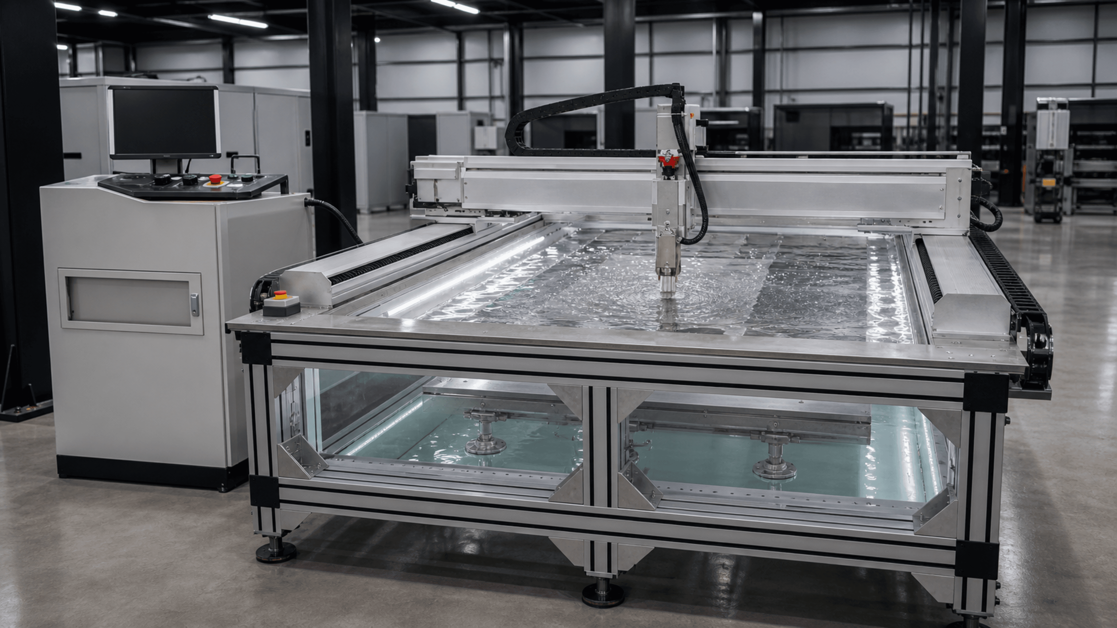 C-scan area mapping over an immersed complex workpiece